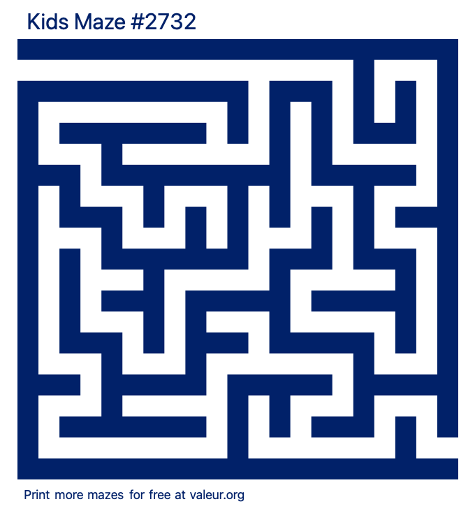 Free Printable Kids Maze number 2732