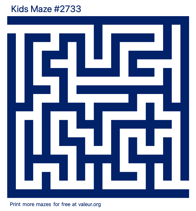 Free Printable Kids Maze number 2733
