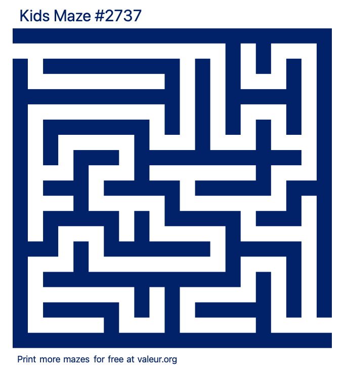 Free Printable Kids Maze number 2737