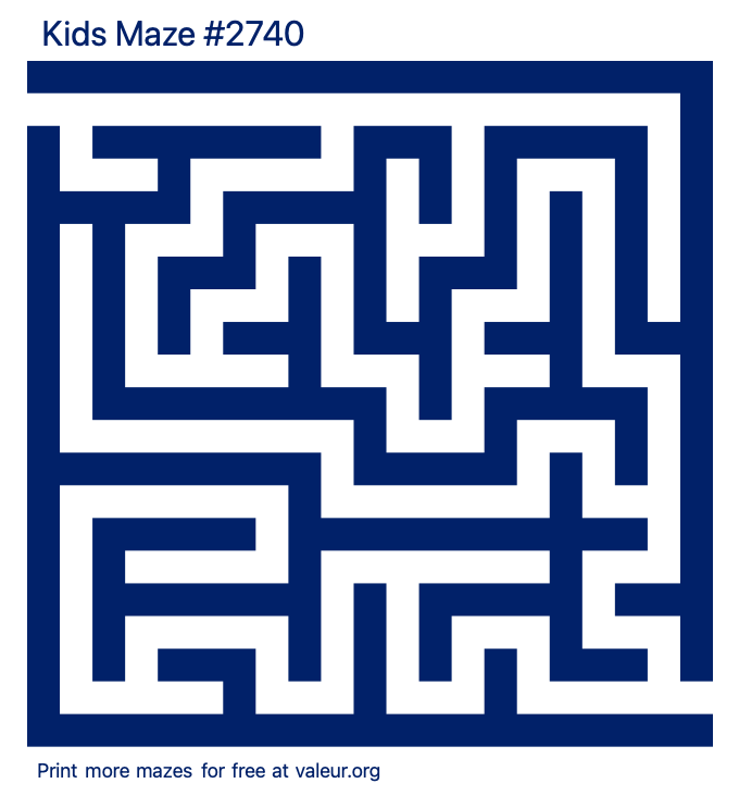 Free Printable Kids Maze number 2740