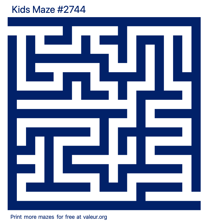 Free Printable Kids Maze number 2744