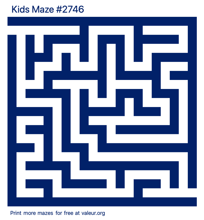 Free Printable Kids Maze number 2746