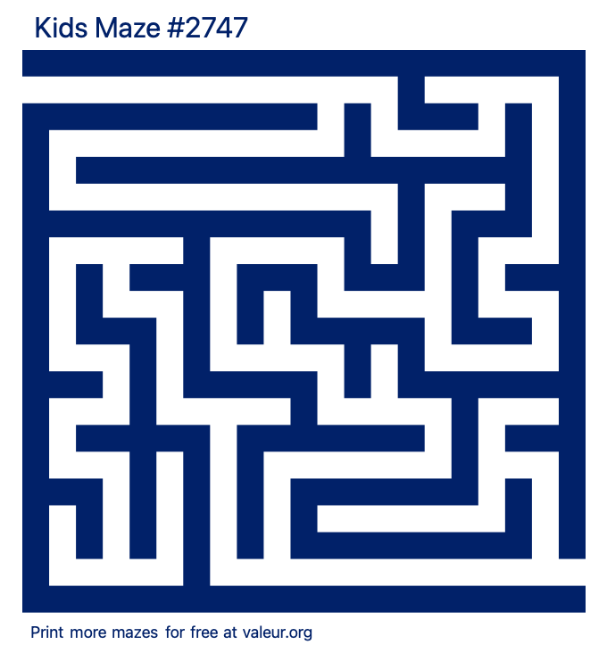 Free Printable Kids Maze number 2747