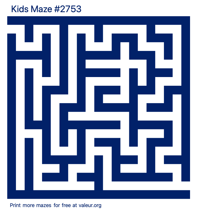 Free Printable Kids Maze number 2753