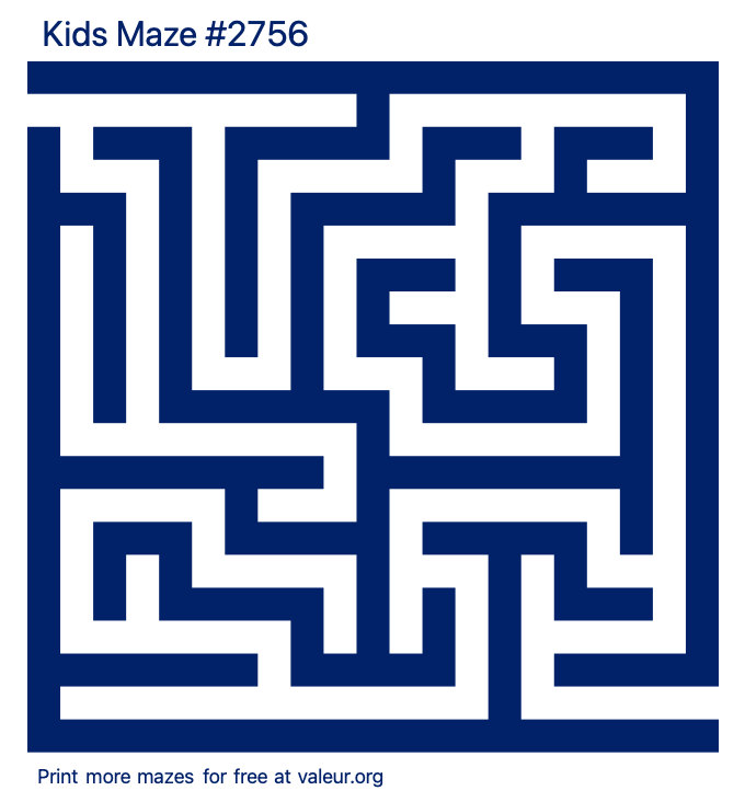 Free Printable Kids Maze number 2756