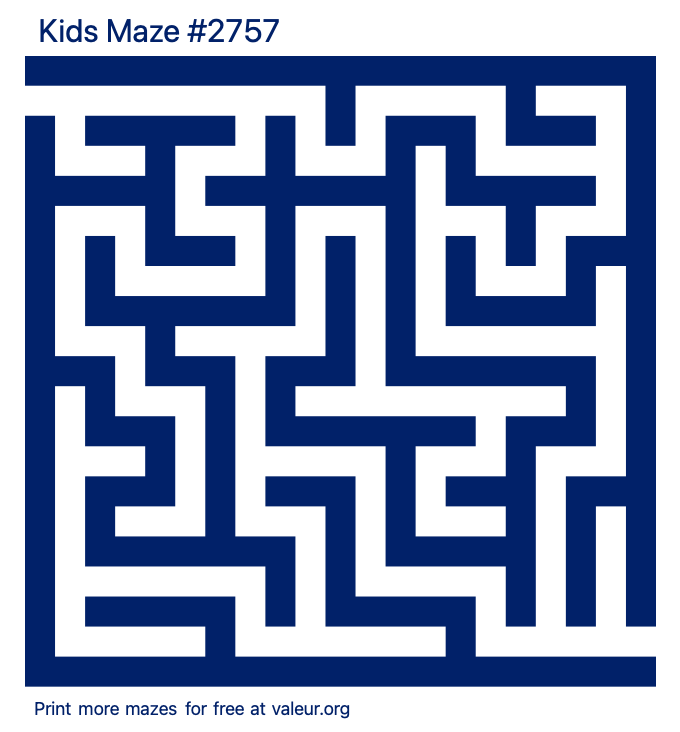 Free Printable Kids Maze number 2757