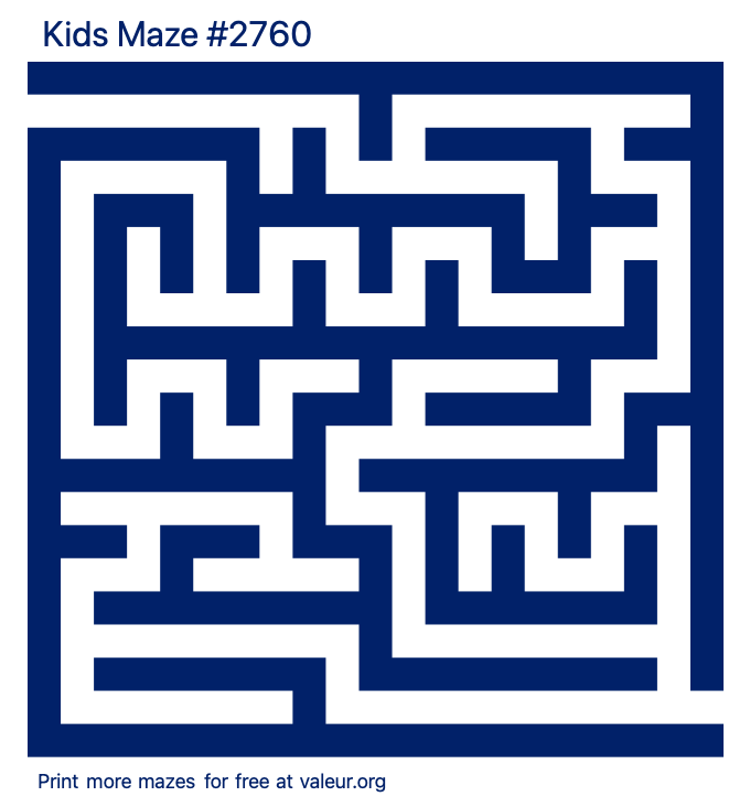 Free Printable Kids Maze number 2760