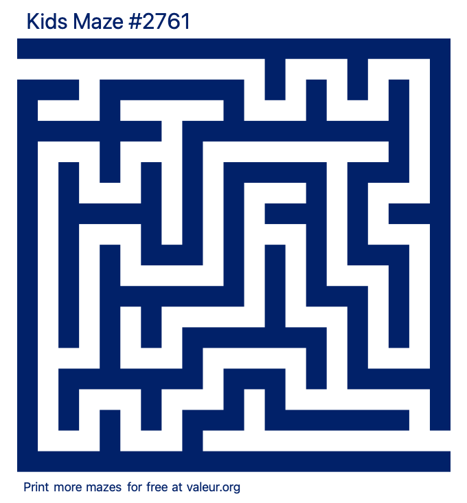 Free Printable Kids Maze number 2761