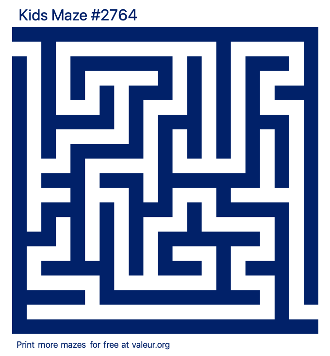 Free Printable Kids Maze number 2764