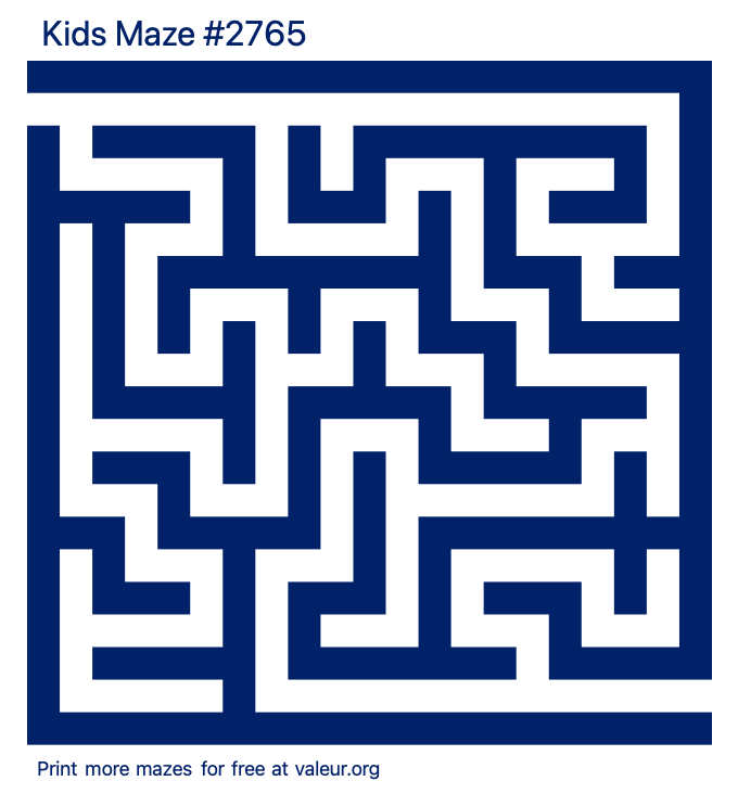 Free Printable Kids Maze number 2765