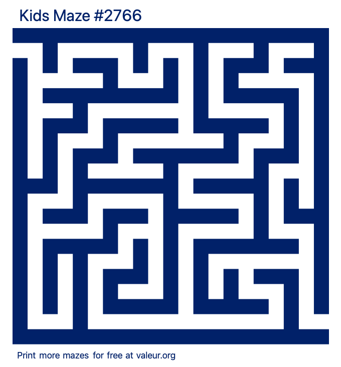 Free Printable Kids Maze number 2766