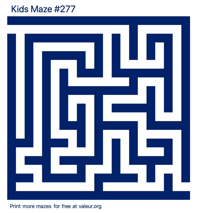 Free Printable Kids Maze number 277