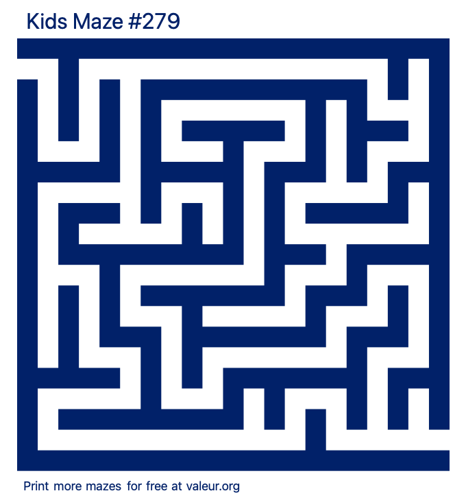 Free Printable Kids Maze number 279