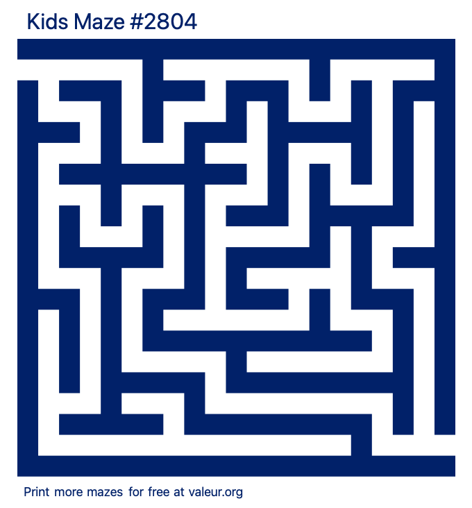 Free Printable Kids Maze number 2804