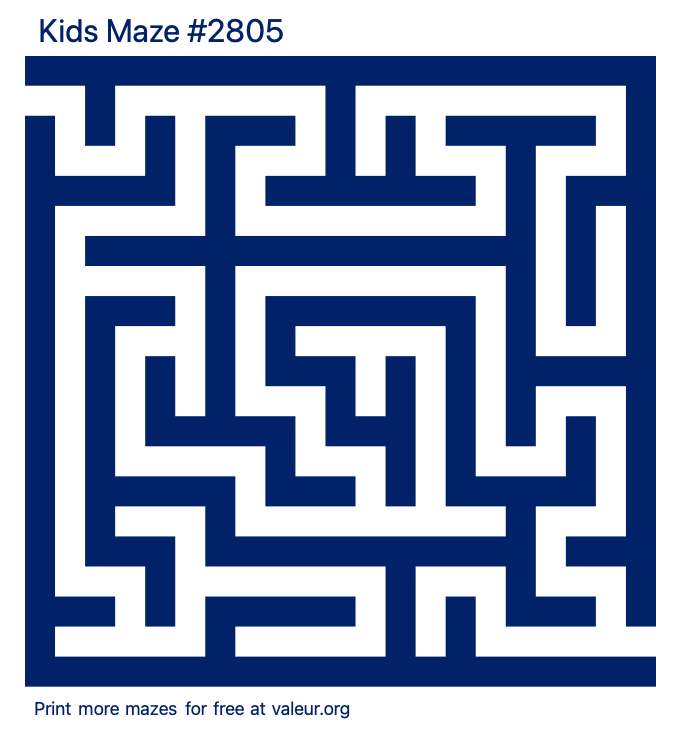 Free Printable Kids Maze number 2805