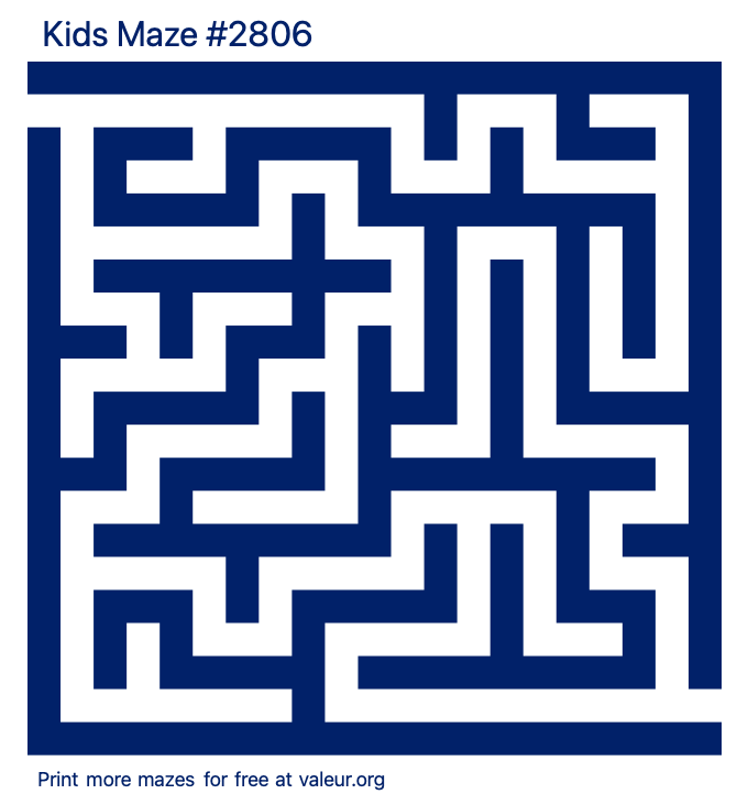 Free Printable Kids Maze number 2806