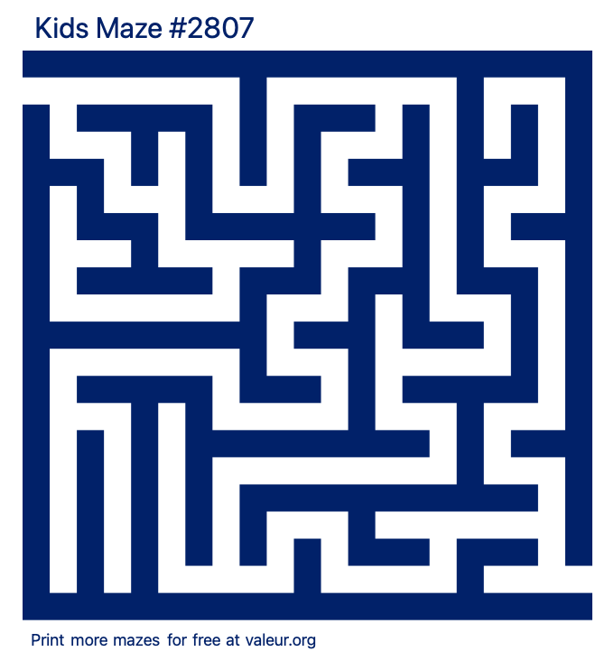 Free Printable Kids Maze number 2807