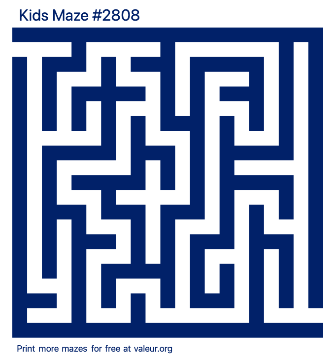 Free Printable Kids Maze number 2808