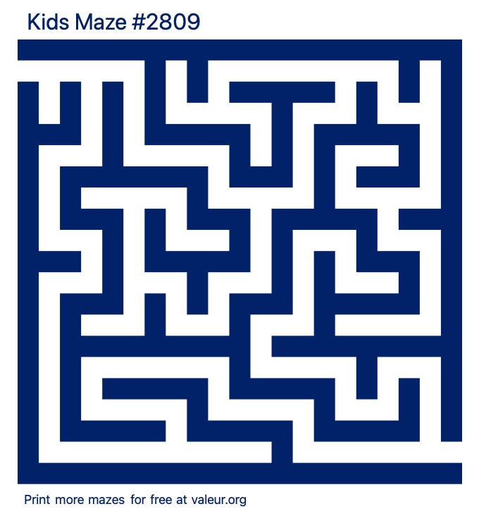 Free Printable Kids Maze number 2809