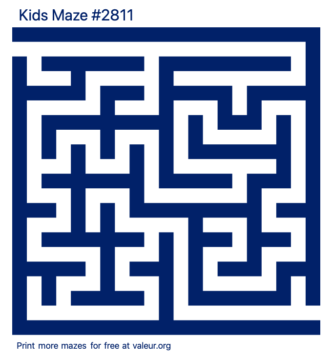 Free Printable Kids Maze number 2811