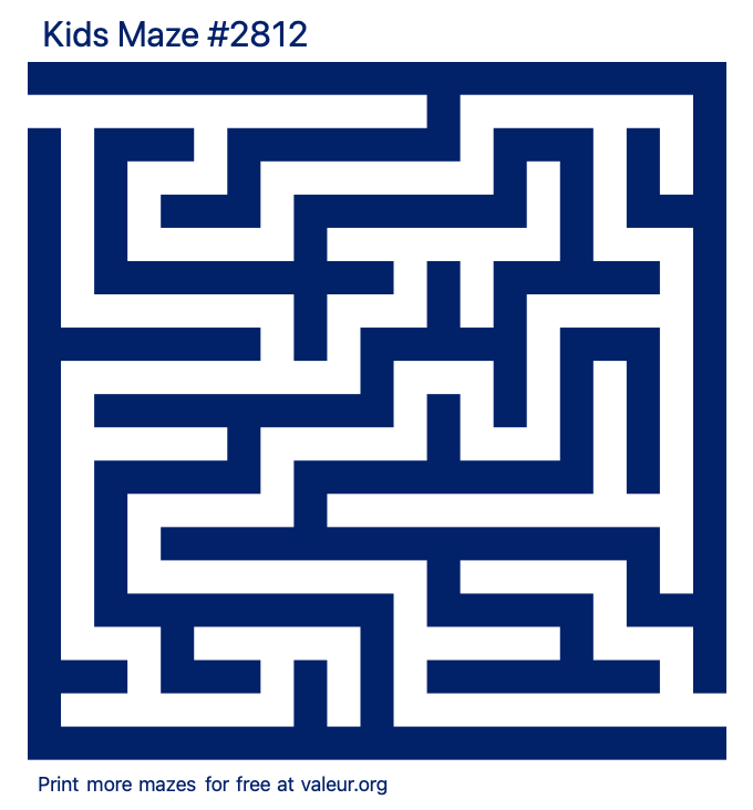 Free Printable Kids Maze number 2812