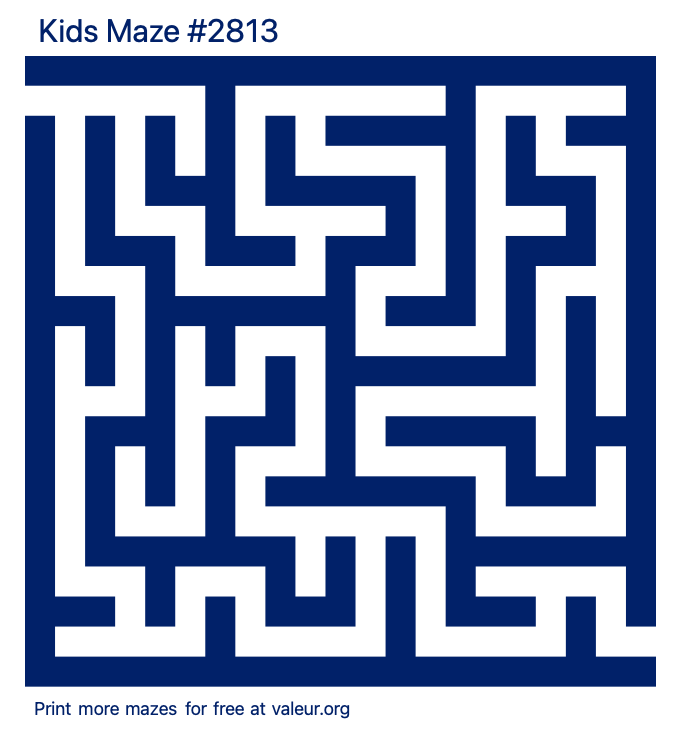 Free Printable Kids Maze number 2813