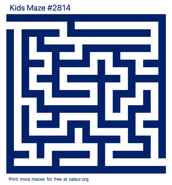 Free Printable Kids Maze number 2814