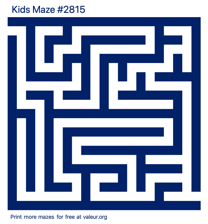 Free Printable Kids Maze number 2815