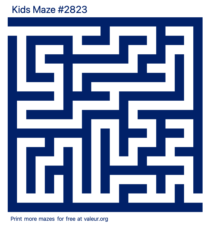 Free Printable Kids Maze number 2823