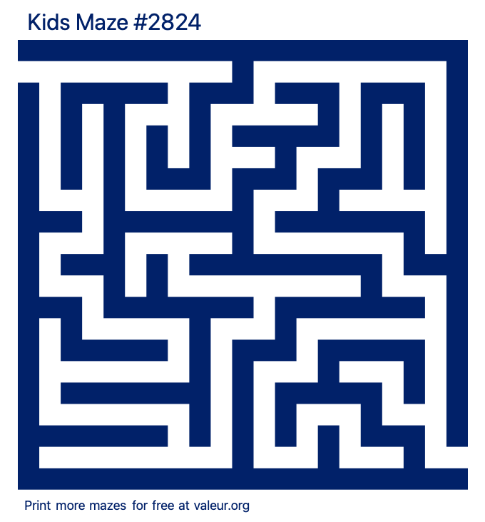 Free Printable Kids Maze number 2824