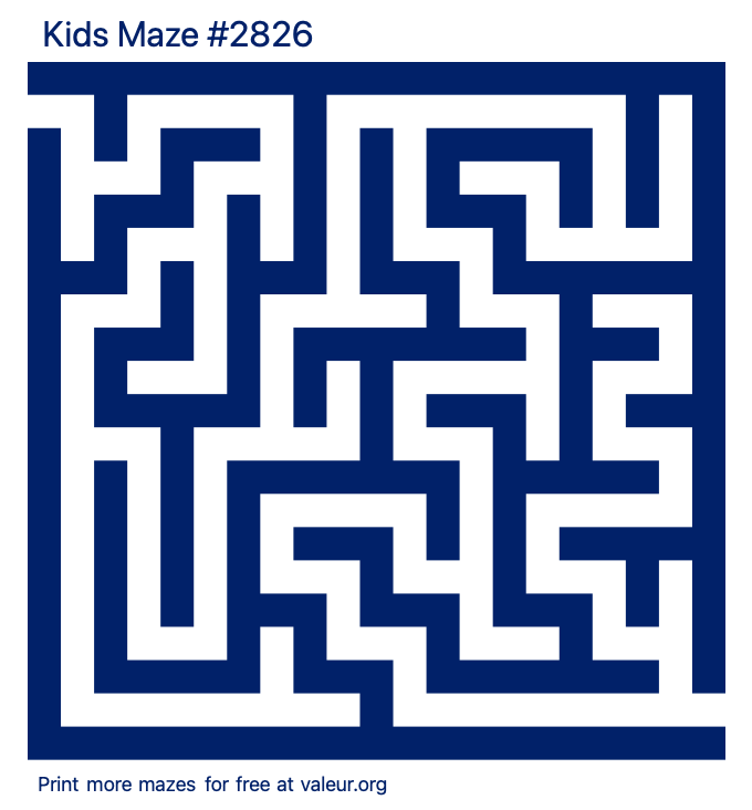 Free Printable Kids Maze number 2826