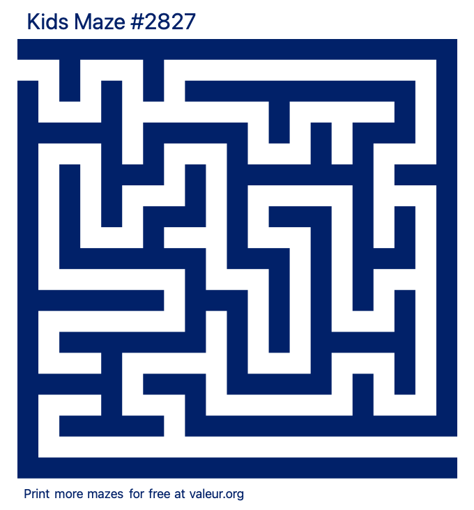 Free Printable Kids Maze number 2827