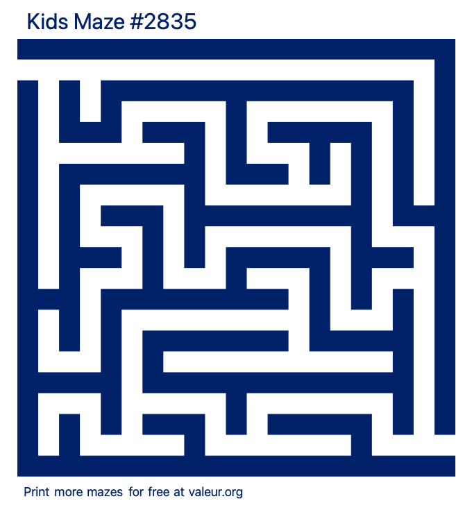 Free Printable Kids Maze number 2835