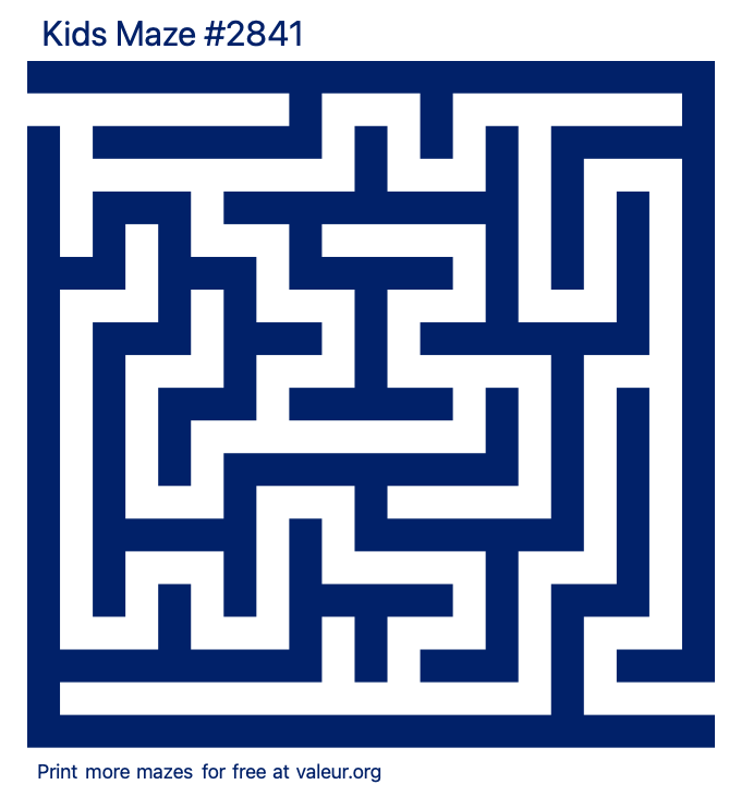 Free Printable Kids Maze number 2841