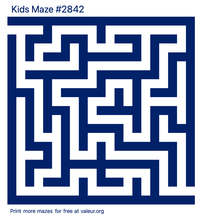 Free Printable Kids Maze number 2842