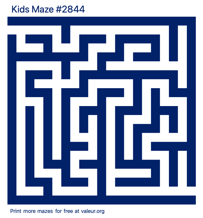 Free Printable Kids Maze number 2844