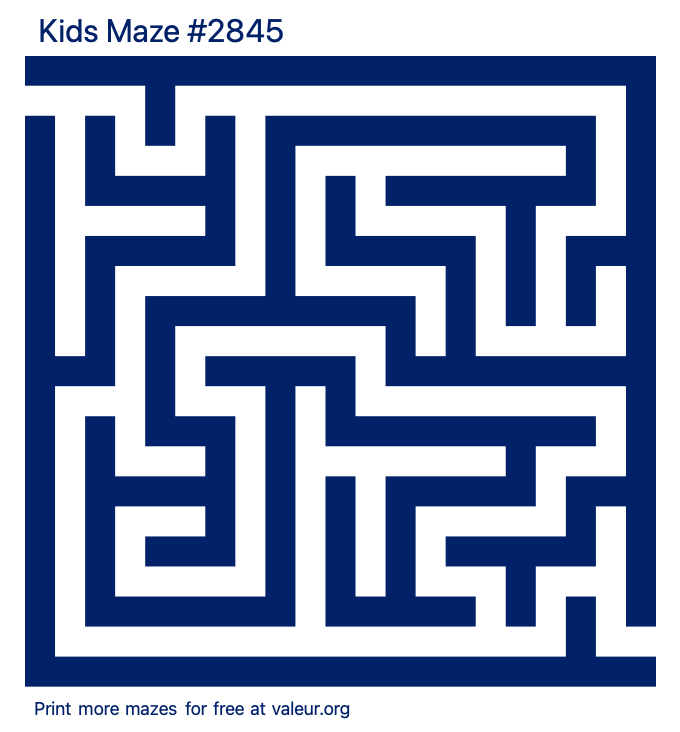 Free Printable Kids Maze number 2845