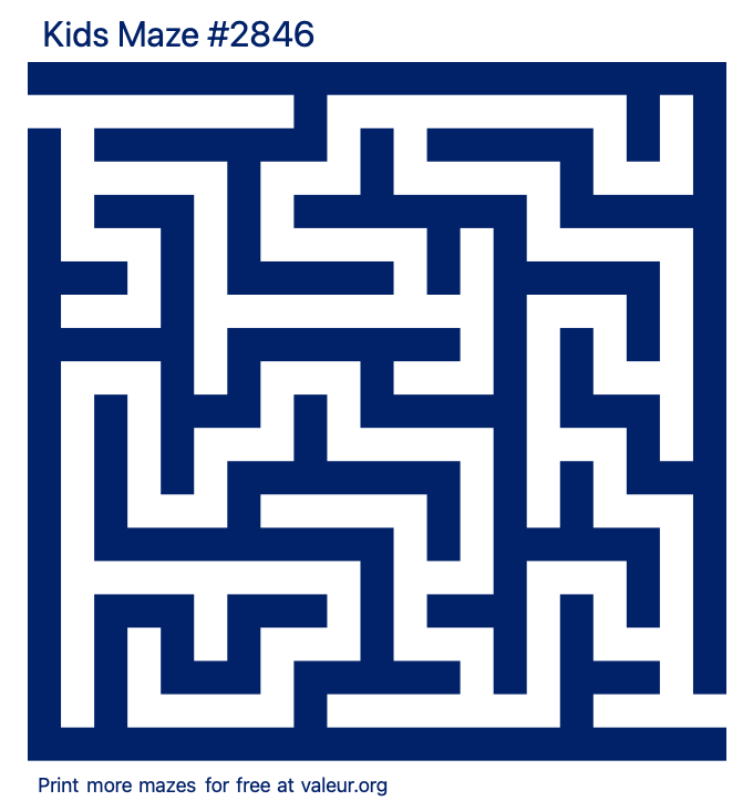 Free Printable Kids Maze number 2846