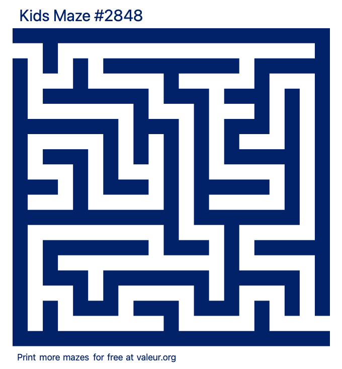 Free Printable Kids Maze number 2848