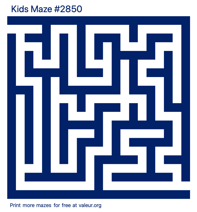 Free Printable Kids Maze number 2850