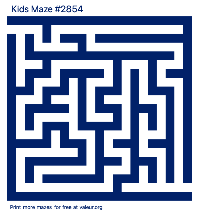 Free Printable Kids Maze number 2854