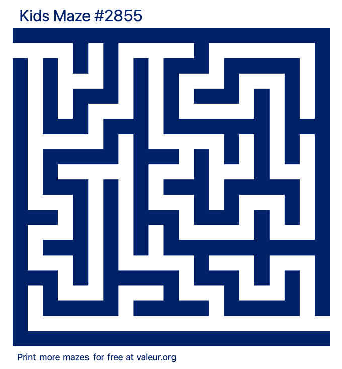 Free Printable Kids Maze number 2855