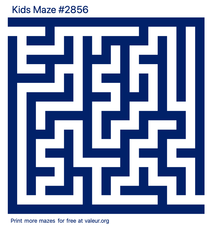 Free Printable Kids Maze number 2856