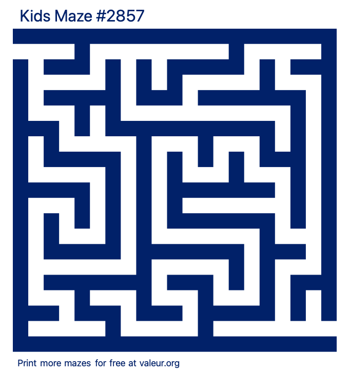 Free Printable Kids Maze number 2857