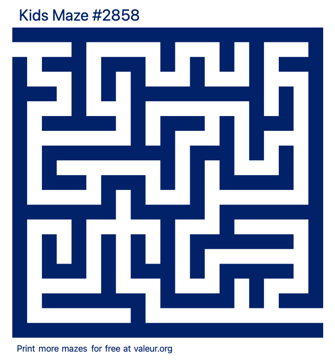 Free Printable Kids Maze number 2858