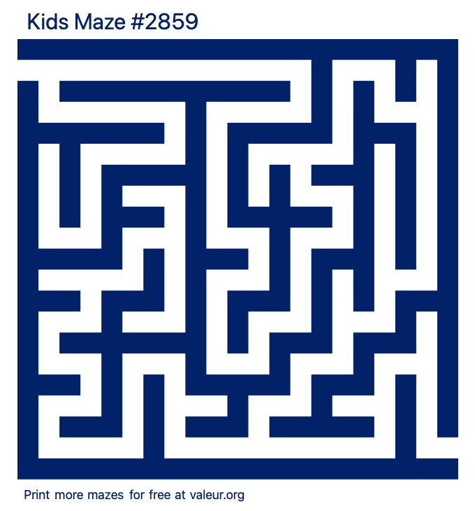 Free Printable Kids Maze number 2859