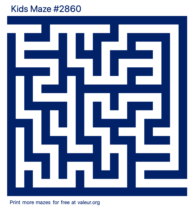 Free Printable Kids Maze number 2860