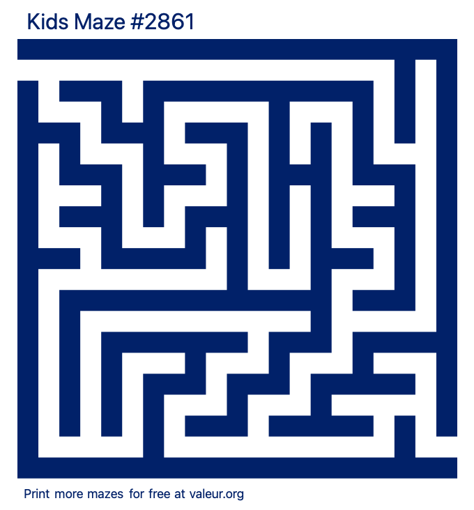 Free Printable Kids Maze number 2861