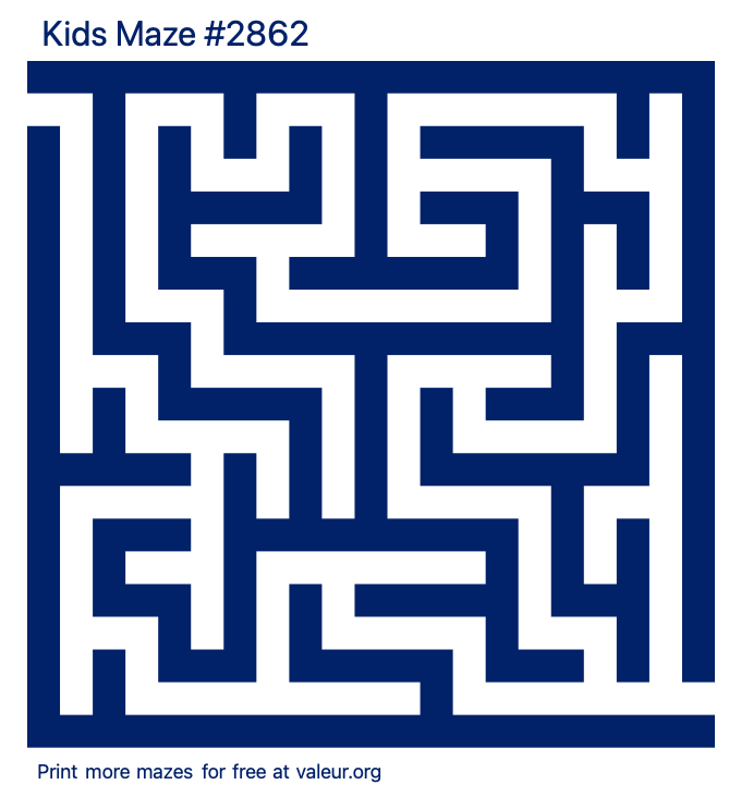 Free Printable Kids Maze number 2862