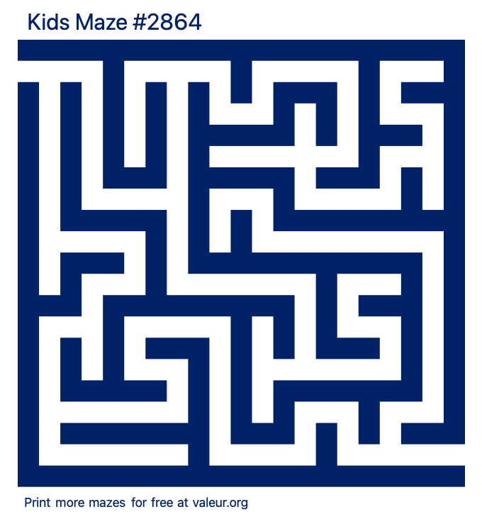 Free Printable Kids Maze number 2864